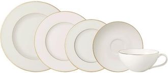 Villeroy & Boch Anmut Gold 5 Piece Place Set in White at Nordstrom