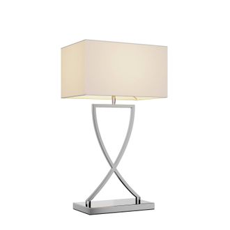 Lucande L&aacute;mpara De Mesa evaine En Blanco Metal - Lucande