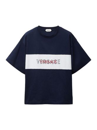 Versace Intarsia Cotton-Jersey T-Shirt