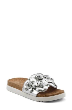 Charles by Charles David Phoetic Flatform Slide Sandal in Silver at Nordstrom, Size 8