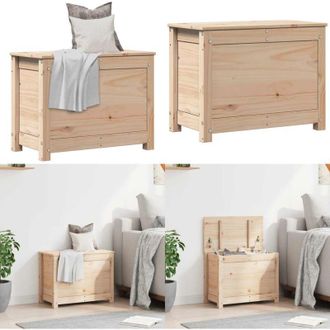 vidaXL Contenitore Portaoggetti 60x32x45,5 cm Legno Massello Pino - Contenitore in legno - Contenitore in pino