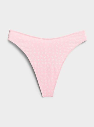 Miiyu Womens Solid high-cut essential thong Organic cotton