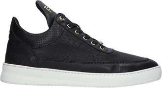 Filling Pieces Low Top Aten - Heren - Sneakers - Zwart - 35 EU - Leer - Schoenen