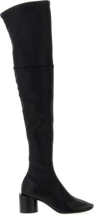 Jil Sander Nappa Laarzen - Dames - Over de knie laarzen - Zwart - 41 EU - Leer - Schoenen