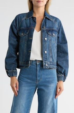 SIMKHAI Amie Zip Sleeve Denim Trucker Jacket in Coronado at Nordstrom Rack, Size X-Small