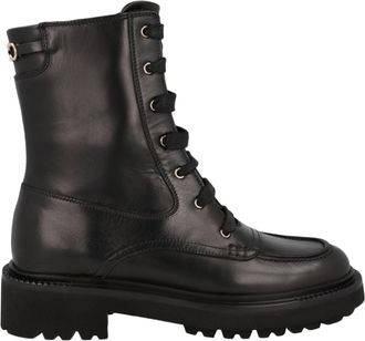 Ferragamo Leather Combat Boots