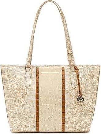 Brahmin Medium Asher Tote Handbags Ivory, Leather