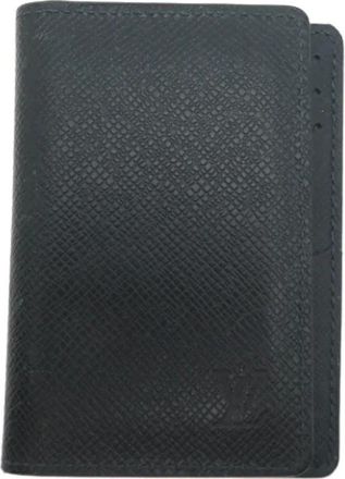 Louis Vuitton Pre-owned Taiga Wallet - Heren - Vintage Accessoires - Blauw - ONE Size - Leer - Vintage