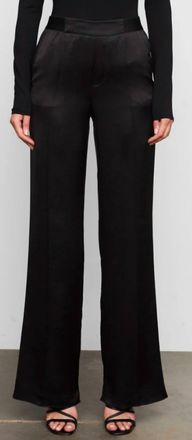 Bailey 44 Angel Hammered Satin Evening Pant In Black