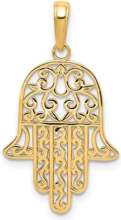 Diamond2Deal 10k Yellow Gold Chamseh Pendant