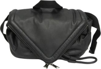 Bottega Veneta Pre-owned Beak Belt Bag - Dames - Vintage Heuptassen - Zwart - ONE Size - Leer - Vintage