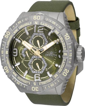 Invicta Coalition Forces 49633 Heren Horloge - Quartz Uurwerk - Roestvrij Staal met groene Wijzerplaat - 49mm