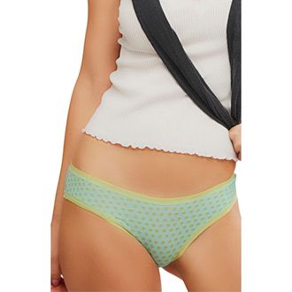 Free People Cool & Collected Bikini Brief in Elephant Combo at Nordstrom, Size X-Small