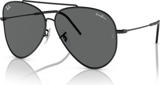 Ray-Ban Aviator Reverse 59mm Pilot Sunglasses in Black at Nordstrom