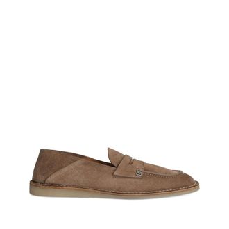 Dolce & Gabbana Schoenen, Heren, Bruin, 42 1/2 EU, Su&egrave;de, Florio Loafers
