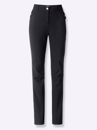 Casual Looks Softshellhose CASUAL LOOKS, Damen, Gr. 36, Normalgr&ouml;ssen, schwarz, 94% Polyester, 6% Elasthan, unifarben, Hosen Softshellhose