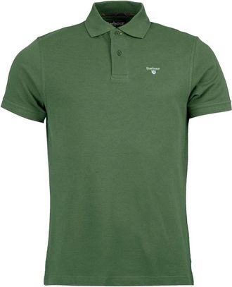 Barbour Geruite Piqu&eacute; Poloshirt - Heren - Polos - Groen - S - Katoen - Tops