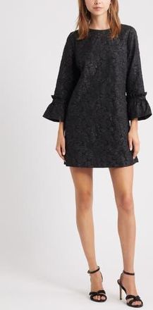 Chelsea28 Floral Jacquard Shift Minidress in Black at Nordstrom Rack, Size X-Small