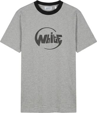 Off-white Grijas katoenen T-shirt met print - Heren - T-shirts - Grijs - XS - Katoen - Tops