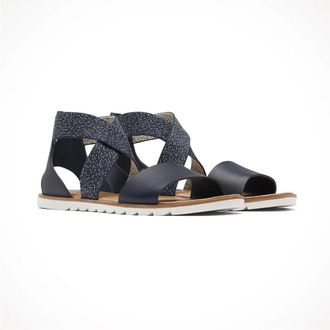 Sorel Womens Sorel Ella II 1936651-466 Sandals Black Criss Cross Straps TF1063