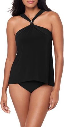 Magic Suit By Miraclesuit Faye Underwire Tankini Top in Black at Nordstrom, Size 12