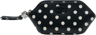 Ganni Wallets & Cardholders, female, Black, Size: ONE SIZE Bou Coin Purse with Dots
