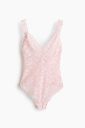 H&M Tangabody aus Spitze - Hellrosa