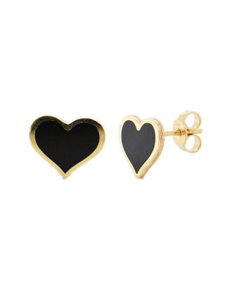 Sabrina Designs 14K Onyx Heart Studs