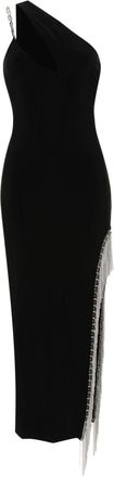 Nissa crystal-embellished maxi dress - women - Polyester/Spandex/Elastane - 36 - Black
