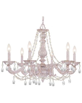 Crystorama 6-Light Paris Market Chandelier Swarovski Strass Crystal