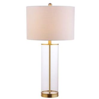 Jonathan Y Designs Collins 29.25 Glass LED Table Lamp in Clear/brass Gold at Nordstrom