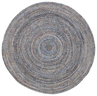 Safavieh Alfombra yute/algod&oacute;n azul/beige 152 x 152 cm