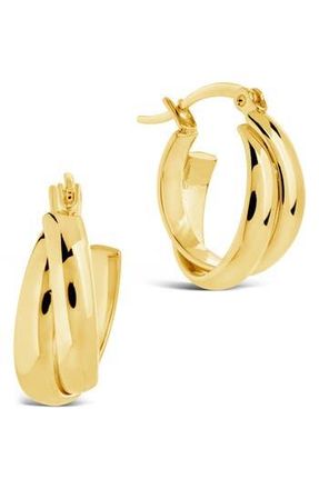 Sterling Forever Claire Hoop Earrings in Gold at Nordstrom Rack