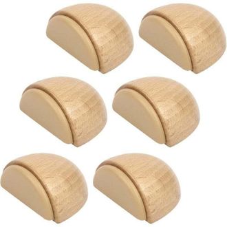 OEM Juego De 6 Topes De Puerta - Topes De Puerta De Madera Autoadhesivos Para Suelos Y Parquet - Tope De Puerta Autoadhesivo - Tope De Puerta (haya) - Cre