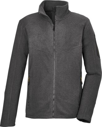 Killtec Killtec Mens Kow 90 Mn Kntflc Jckt Microfleece Fleece Jacket with Stand-up Collar, Mid-Grey, L