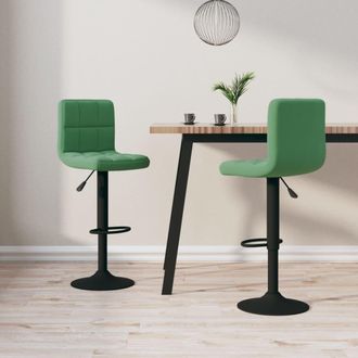 vidaXL Taburetes De Cocina 2 Unidades Terciopelo Verde Oscuro Vidaxl