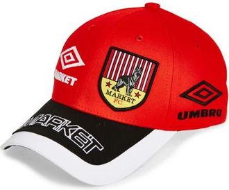 Market x Umbro Structure Adjustable Baseball Cap in Vermillion at Nordstrom