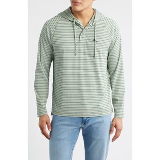 Tommy Bahama Starboard Shores Stripe Seersucker Hoodie in Baytree at Nordstrom, Size Xxx-Large