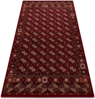 RugsX Rugsx - Alfombra De Lana Omega Buchara Marco, C&iacute;rculos Rojo Rub&iacute; Red 200x300 Cm