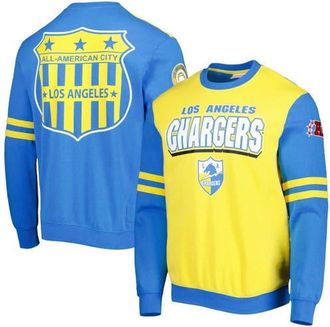 Mitchell & Ness Mens Mitchell & Ness Gold Los Angeles Chargers All Over 2.0 Pullover Sweatshirt at Nordstrom, Size Medium