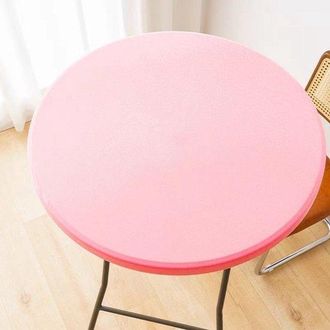 OEM Mantel Redondo El&aacute;stico: Se Ajusta Perfectamente, Es Impermeable Y Lavable, Ideal Para Acampar, 120 Cm, Rosa