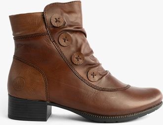 Rieker 78659-22 Womens Boots Brown Leather - Size UK 7.5