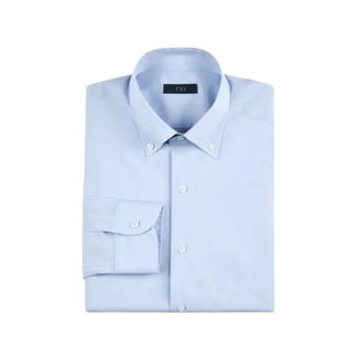 Fay Formal Shirts, male, Blue, Size: 4XL Camicia Collo B.Down Stretch
