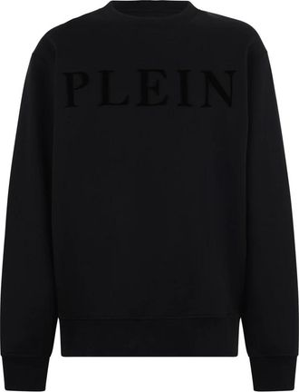 Philipp Plein Sweatshirt Ls Logo - Heren - Sweatshirts - Zwart - S - Katoen - Hoodies & sweatvesten