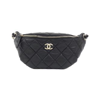 Chanel Black Leather Fanny Pack (Pre-Owned)