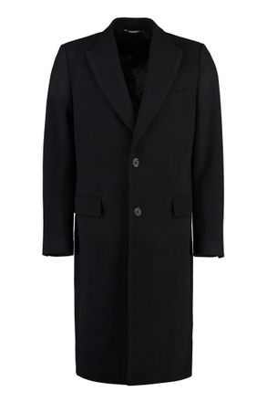 Dolce & Gabbana Black Single Breasted Coat