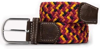 Swole Panda Swole Panda Recycled Woven Adjustable Belt Large - Orange & Yellow Zigzag