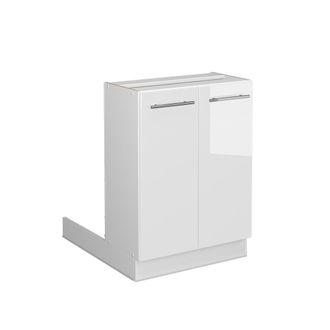 Vicco Isla De Cocina Fame-line, Blanco Alto Brillo, 60 Cm Sin Encimera