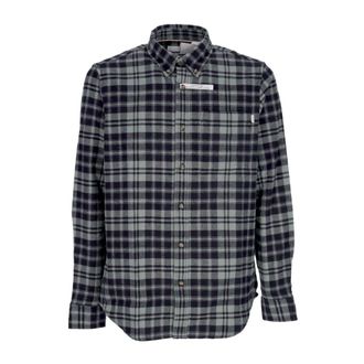 Timberland Groen Geruit Flanellen Shirt met Lange Mouwen - Heren - Casual Overhemden - Zwart - XL - Katoen - Overhemden