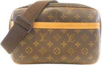 Louis Vuitton Pre-owned Monogram Reporter Shoulder Bag - Dames - Vintage Schoudertas - Bruin - ONE Size - Vintage